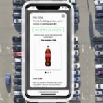 Parking lot with shopping app
