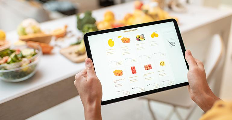 iPad grocery shopping
